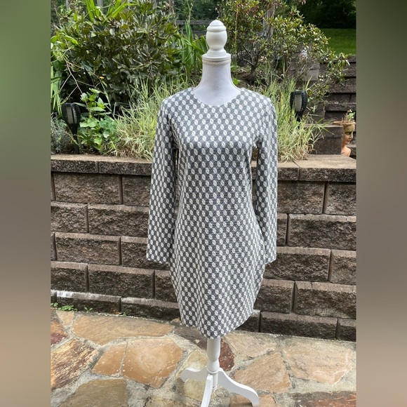 And & Other Stories Sheath Dress Grey Geometric size 12 - Picture 1 of 8